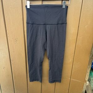 Lululemon Wunder Under Crop Hi Rise 23" Black Full On Luxtreme Size 8